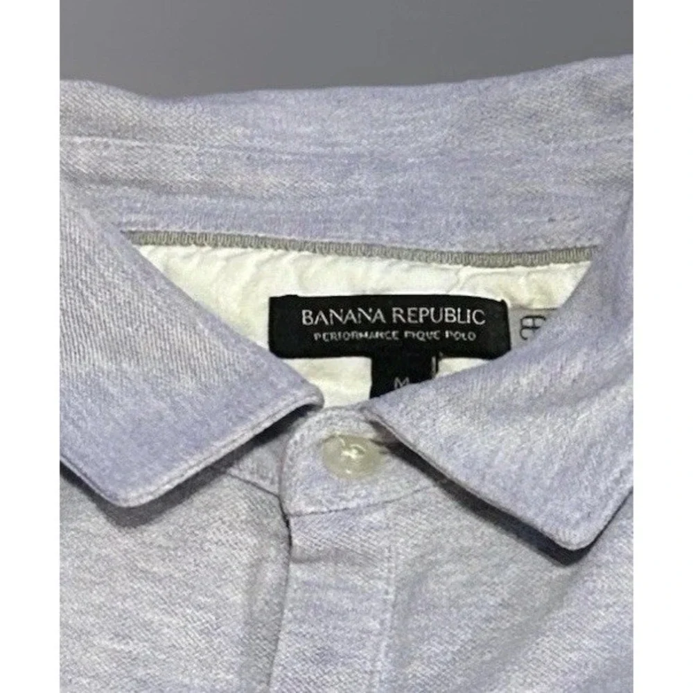 Banana Republic Men's Purple Polo Shirt Pocket Cotton Short Sleeve Size M